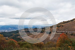 Russia. Kislovodsk. Nature on top of the mountain Small saddle.