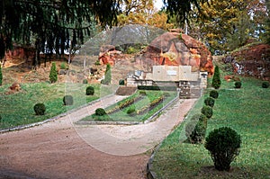 Russia. Kislovodsk. Sculpture Lenin in the Spa Park in Kislovodsk. October 11, 2016.