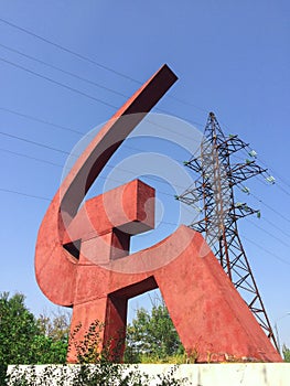 Russia Krasnodar Region - September 2017- Monument Hammer and Si
