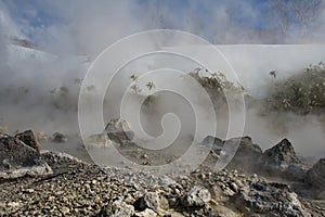 Steam of the Boiling River