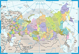 Russia Map - Vector Illustration photo