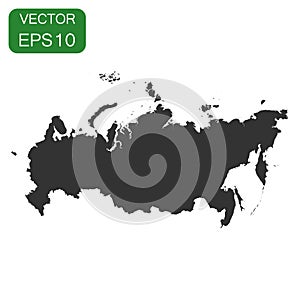 Russia map icon. Business cartography concept Russian Federation