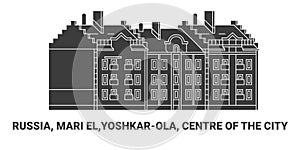 Russia, Mari El,Yoshkarola, Centre Of The City, travel landmark vector illustration photo
