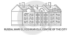 Russia, Mari El,Yoshkarola, Centre Of The City, travel landmark vector illustration photo