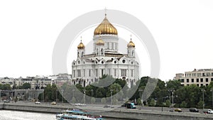 Russia Moscow Cathedral of Christ the Savior on a summer evening in July 2022