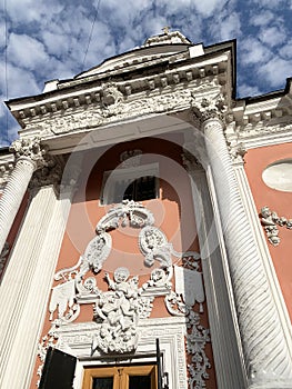 Russia, Moscow, Church of Archangel Gabriel, Menshikov tower. Early 18th century.Decorative elements