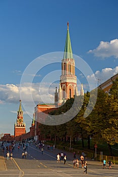 Russia. Moscow Kremlin. Kremlin passage. The red area.