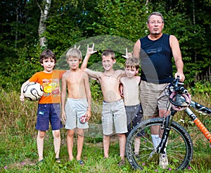 RUSSIA, MOSCOW, MAI 22, 2014: Country junior soccer team make ph