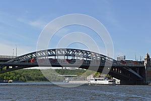 Russia, Moscow, Moscow River, Andreevsky Bridge