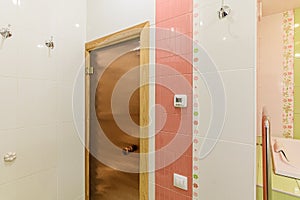 Russia, Moscow- October 17, 2019: interior room apartment modern bright cozy atmosphere. general cleaning, home decoration,