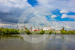 Russia Moscow. View from the river to the Izmailovsky Kremlin.