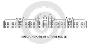 Russia, Novosibirsk, Trade House, travel landmark vector illustration photo