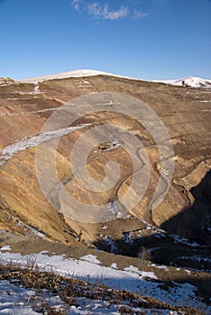 Russia. Old derelict uranium quarry