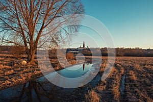 Russia orthodox monastery at the spring, Russia