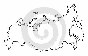 Russia outline map
