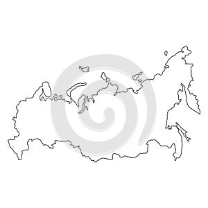 Russia Outlline Map.