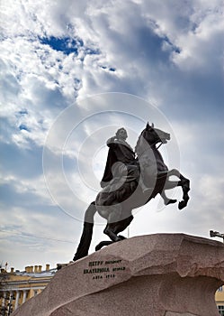 Russia. Petersburg. Monument to tsar Peter 1, Bronze Horseman.