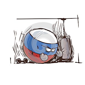 Russia power strenth countryballs