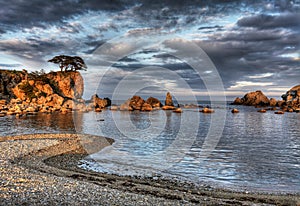 Russia, Primorye, sunset seascape