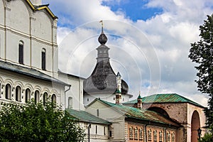 Russia, Rostov, July 2020. Ancient buildings in the center of the picturesque city.