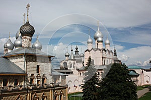 Russia, Rostov Veliky. Rostov Kremlin. Churchs