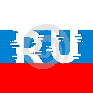 Russia RU sign  background