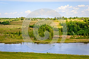 Russia`s expanses, Summer landscapes. Open fields and rivers.