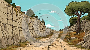 Russia\'s Wall: Ancient Rome Comic Style Pathway