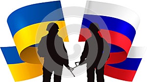 Russia`s war against Ukraine. Two opponents.