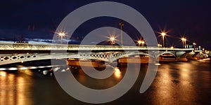 Russia, Saint-Petersburg, Blagoveshchensky bridge across river N