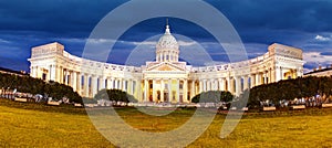 Russia - Saint Petersburg, Kazan cathedral at sunrise, nobody