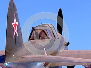 Russia. Samara. May 28, 2016. Monument Il II fighter of the Second World War