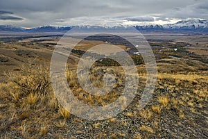 Cloudy autumn day in the Altai mountains