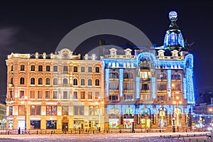 RUSSIA, ST. PETERSBURG -7 JANUARY 2016 :Christmas decoration of