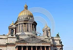 Russia, St.Petersburg. Saint Isaac's Cathedral, the colonnade observation point