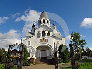 Russia, St. Petersburg, September 16,2017,on the picture the Church of St. Alexis the Metropolitan of Moscow on the Gatchina Highw