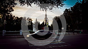 Russia summer city monument evening street sky