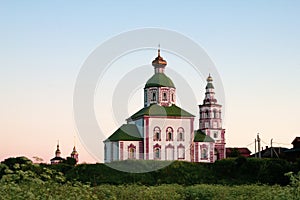 Russia, Suzdal, June 2021: Church of Elijah the Prophet on Ivanova Hill in Suzdal