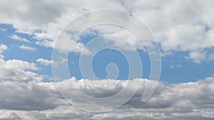 Russia, timelapse. The movement of clouds over the fields of winter wheat in early spring in the vast steppes of the Don.