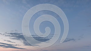 Russia, timelapse. The movement of clouds over the fields of winter wheat in early spring in the vast steppes of the Don.