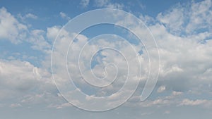 Russia, timelapse. The movement of clouds over the fields of winter wheat in early spring in the vast steppes of the Don.