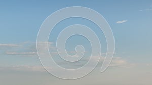 Russia, timelapse. The movement of clouds over the fields of winter wheat in early spring in the vast steppes of the Don.