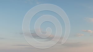 Russia, timelapse. The movement of clouds over the fields of winter wheat in early spring in the vast steppes of the Don.