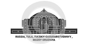 Russia, Tula, Tul'skiy Gosudarstvennyy , Muzey Oruzhiya travel landmark vector illustration