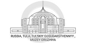 Russia, Tula, Tul'skiy Gosudarstvennyy , Muzey Oruzhiya travel landmark vector illustration