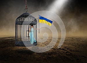 Ukrajina válka svoboda mír vlajka 