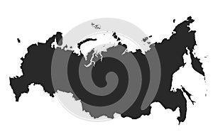 Russia vector map. detailed isolated geographic template of east european country