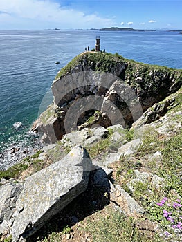 Russia, Vladivostok, Shkota Island, Cape Mayachny in summer on a sunny day photo