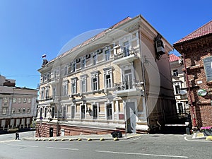 Vladivostok, Russia, September, 23, 2023. Russia, Vladivostok, Svetlanskaya Street, 55, Steinbach house, 1901-1902, built photo