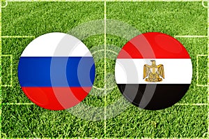 Russia vs Egypt football match